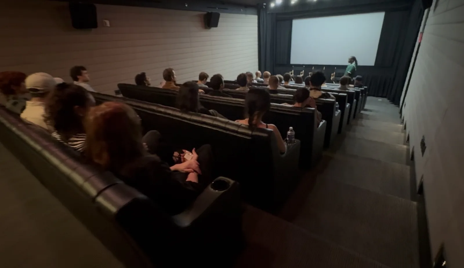 The audience seated in the theater at the NYC screening.